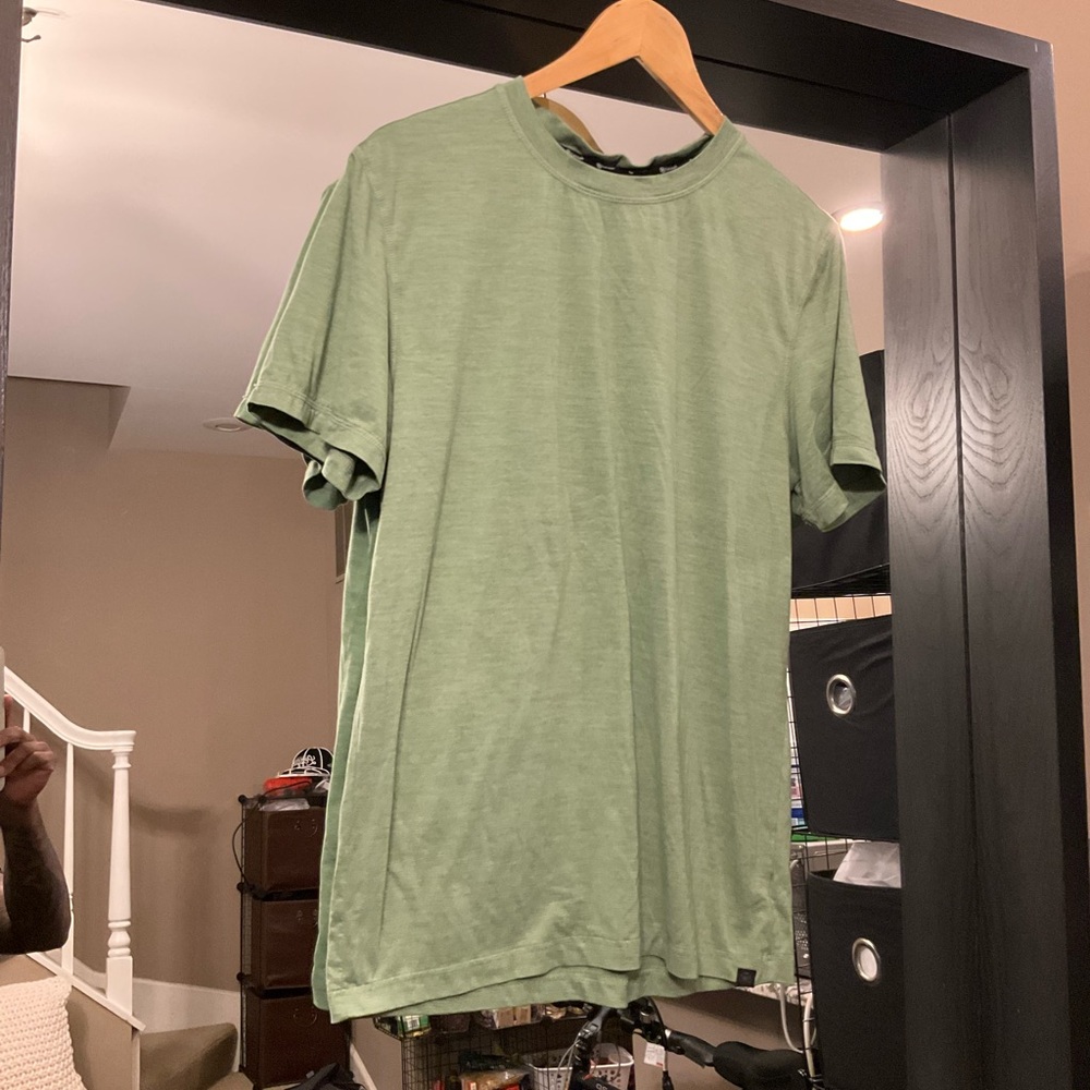 (BONUS ITEM) Med GAIAM Heather Green Short Sleeve Tee Soft Cotton Blend
